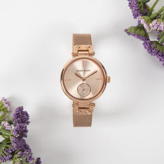 Anne Klein Women's Premium Crystal Accented Mesh Bracelet Watch