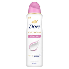 Dove Advanced Care, Antiperspirant Deodorant Spray, Powder Soft, 72H Sweat & Odor Protection & Moisturizes with Pro-Ceramide Technology, 150ml