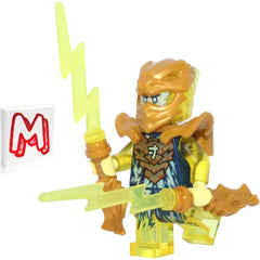 LEGO NINJAGO Crystalized Minifigure - Jay (Golden Dragon) without Wings and Gold Flame Sword 71768