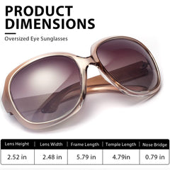 AkoaDa Polarized Sunglasses for Women, UV400 Lens Sunglasses for Female Ladies Fashionwear Pop Polarized Sun Eye Glass