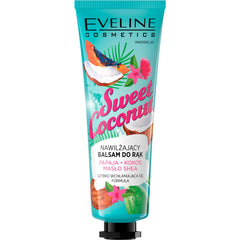 Eveline Cosmetics Moisturising Hand Balm with Sweet Coconut | Infused with Papaya, Coconut and Shea Butter | With Fast Absorbing Formula | 50ml
