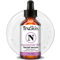 TruSkin (B3) Niacinamide Serum for Face – Minimize Appearance of Pores, Balance Moisture & Tone, Hydrate & Soothe with Hyaluronic Acid, Vitamin E, Aloe & Avocado Oil, 1 fl oz