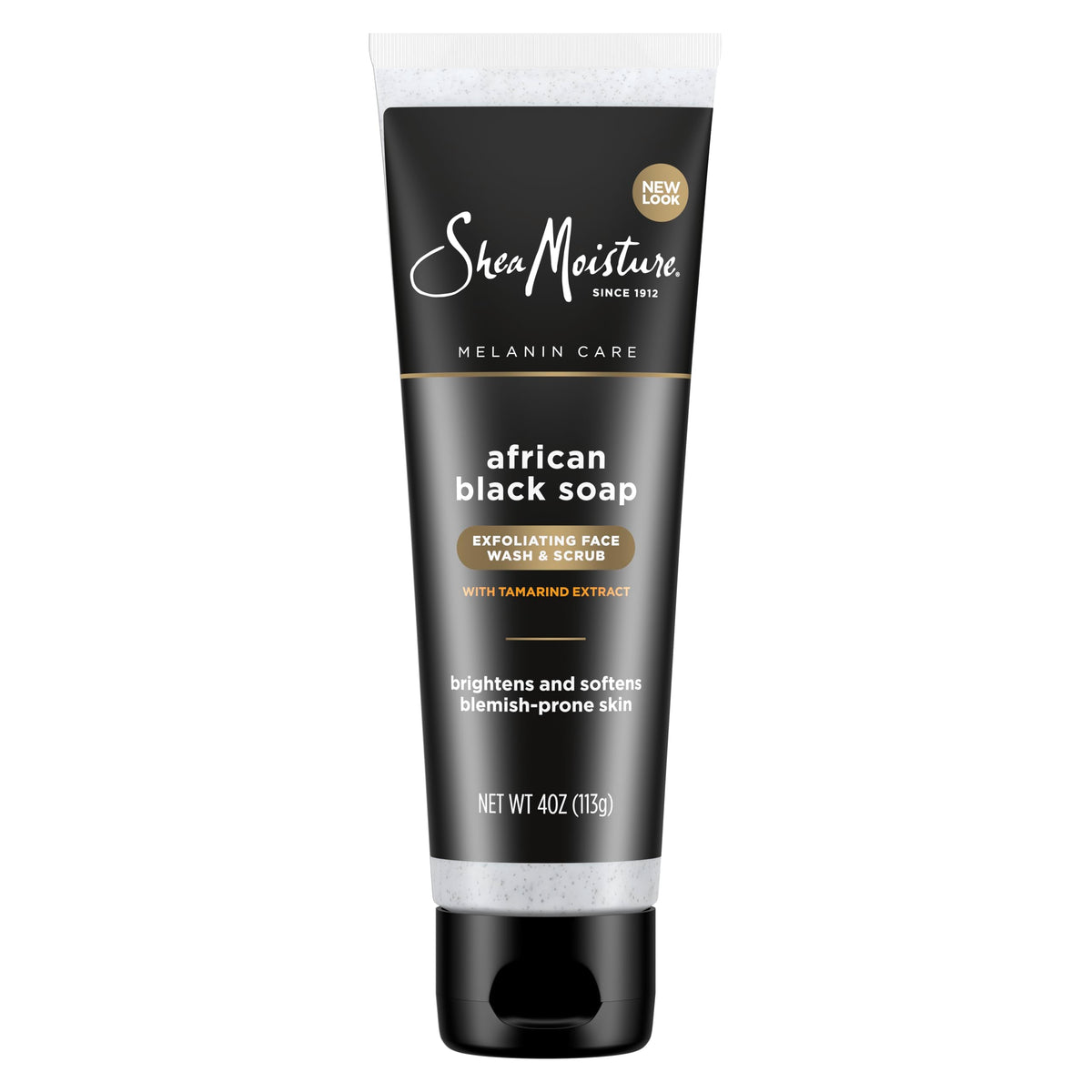 SHEA MOISTURE African Black Soap Problem Facial Wash And Scrub, 113 G