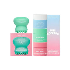 I DEW CARE Cleansing Tool Pawfect Face Scrubber Silicone Pore Cleanser + Wash Off Face Mask Mini Scoops Bundle