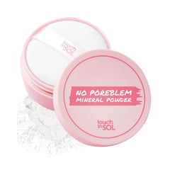 TOUCH IN SOL No Poreblem Mineral Powder – No Sebum Setting Powder for Oily Skin, Oil Control Blurring Finish, Translucent Korean Makeup, K-Beauty Essential (0.17 oz)