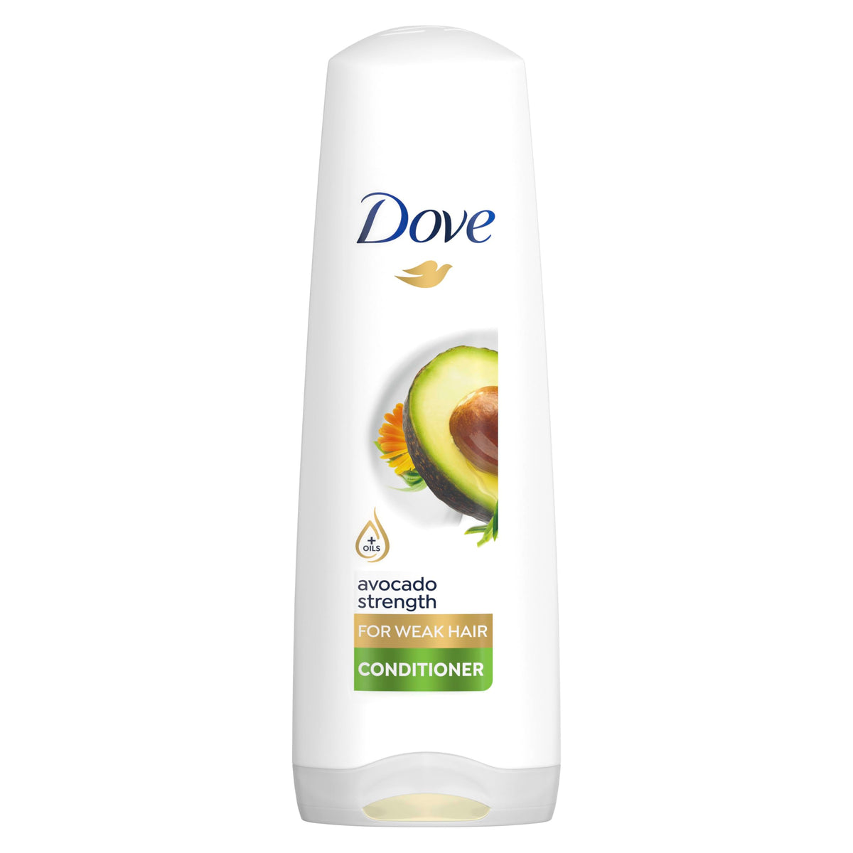 Dove Hair Conditioner, for stronger hair and up to 91% Natural Origin, Avocado Strength with nourishing extracts of Avocado Oil and Calendula, 350ml