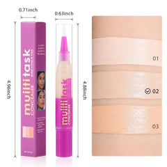 Excefore 2 Pack Full Coverage Concealer Stick, Waterproof Correcting Concealer Pen, Cream Foundation Eye Brightener, Anti Aging, Natural Matte Finish