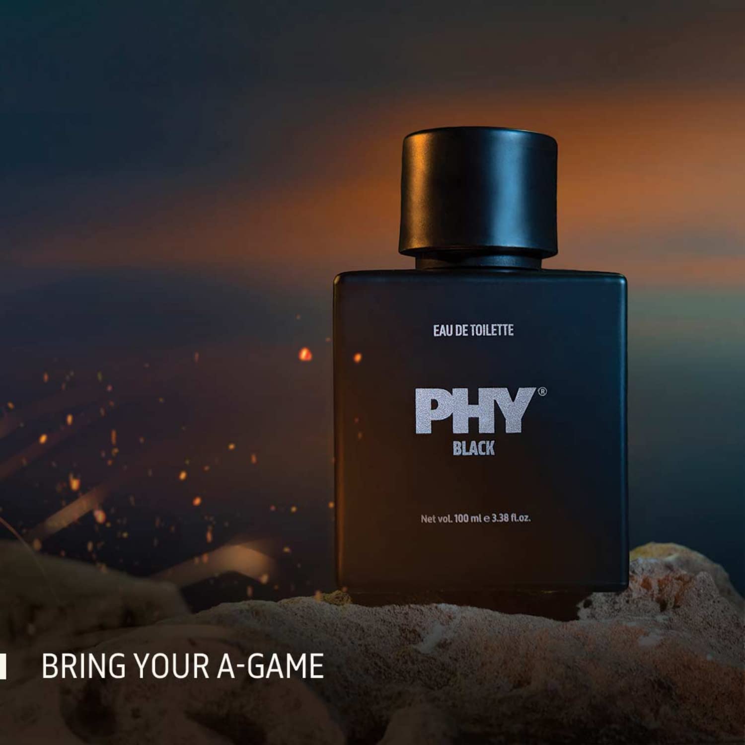 Phy Black | Eau de Toilette | Indian Oud + Sichuan Pepper | The scent of luxury | Bold & Confident | Long-lasting perfume for Men | Premium Fragrance | 100 ml