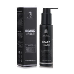 RAWLS Beard Wash for Men, Organic Tea Tree, Aloe Vera & Rosehip Oil Hydrating, Anti-Dandruff Shampoo for Sensitive Skin, Soft Beard & Healthy Growth - 100ml