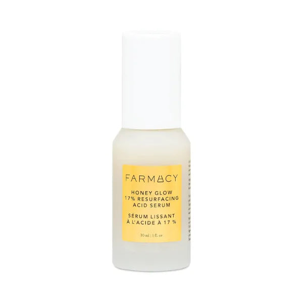 Farmacy Face Exfoliator Serum - Honey Glow 17% AHA + BHA Liquid Exfoliant & Salicylic Acid Serum - Resurfacing Skin Care for Reduced Pores + Texture - Hydrates Skin for an Overall Glow (30ml)