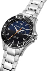 Maserati SFIDA 44 mm Men's Watch, Silver, R8853140001
