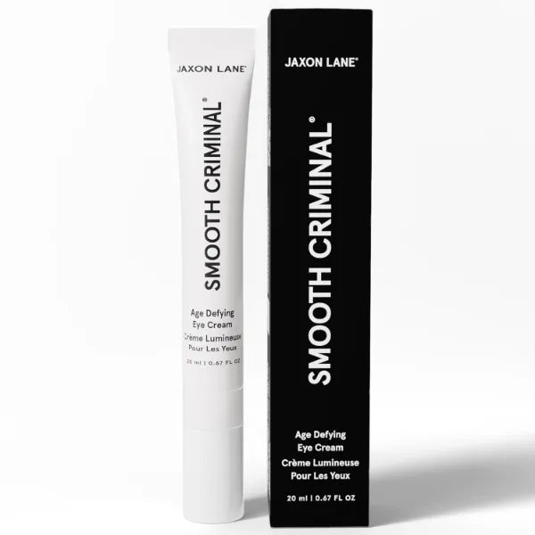 JAXON LANE Under Eye Cream for Dark Circles and Puffiness | SMOOTH CRIMINAL Age Defying Niacinamide and Caffeine Eye Cream for Puffy Eye Bags Treatment for Men Anti Aging & Wrinkle Removal with Bakuchiol, 0.47 Fl Oz