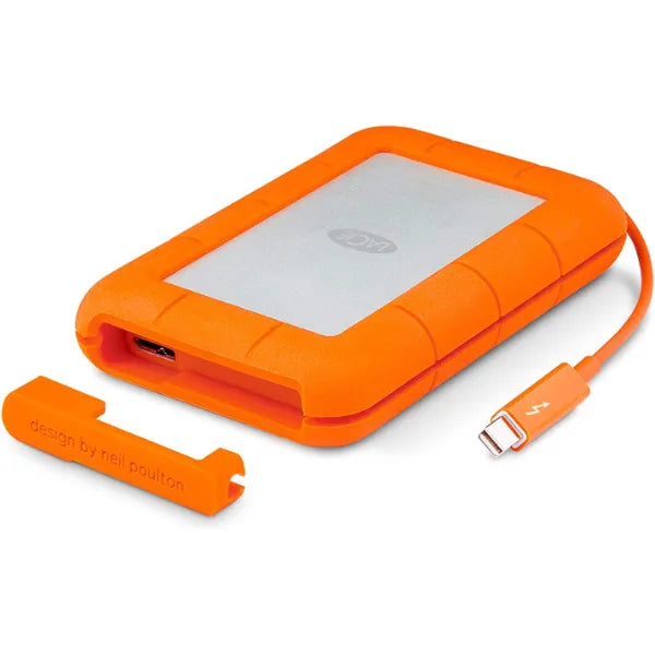 Lacie Rugged Thunderbolt USB 3.0 External Portable Hard Drive (STEV1000400) 1TB - Orange