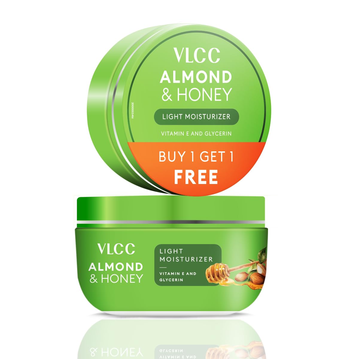 VLCC Almond & Honey Face Moisturizer - 200g + 200g Pack | Buy 1 Get 1 Free | Deep Moisturizing for Dry Skin, Non-greasy Formula with Natural Ingredients for Soft and Smooth Skin