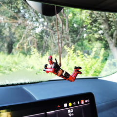 TERRIFI Funny Anime Car Mirror Accessories - Cute Rearview Hanging Ornaments and Unique Auto Interior Decor for Vehicle Charm and Style