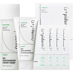 Zipiderm EGF Skin Barrier Intensive Moisture Set – Cream Toner + Intensive Cream + Dressing Sheet Masks(4EA), Korean Deep Hydration & Barrier-Repair Routine for Dry, Sensitive & Irritated Skin