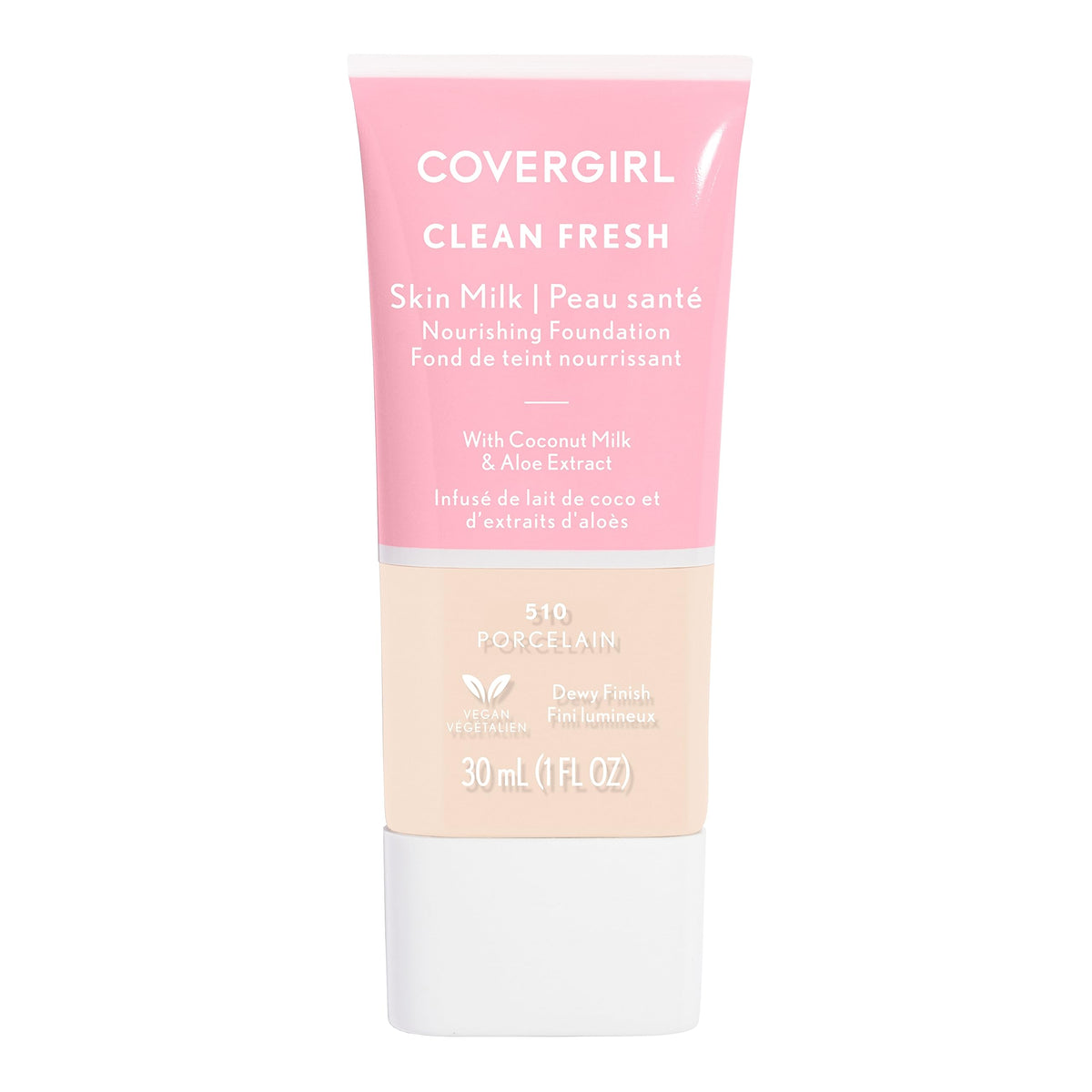 COVERGIRL Clean Fresh Skin Milk Foundation, Hydrating Foundation, Vegan, 1 Count, (packaging may vary)