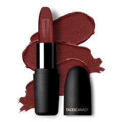 FACESCANADA Weightless Matte Lipstick - Kissed Ruby 13 (Maroon), 4.5g | Highly Pigmented Lip Color | Smooth One Stroke Glide | Moisturizes & Hydrates Lips | Vitamin E, Jojoba & Almond Oil Enriched