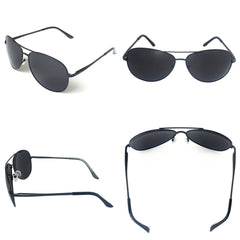J+S Premium Military Style Classic Aviator Sunglasses, Polarized, 100% UV protection