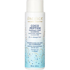 Pacifica Coco Peptide Damage Care Shampoo – Repairing Sulfate-Free Shampoo for Damaged Hair, Split Ends & Breakage, w/Collagen & Peptides Silicone-Free Clean Vegan & Cruelty-Free Dermatologist Tested
