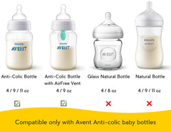NALACAL 4 Pack Baby Bottle Handles for Philips Avent Anti-Colic and Air Free Vent Baby Bottles, Compatible Avent Bottle Holder for Baby, White