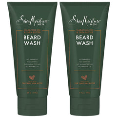 Shea Moisture Beard Wash - All-in-One Beard Shampoo, Moisturizing with Maracuja Oil & Raw Organic Shea Butter, Beard Care for Men, 6 fl oz (Pack of 2)