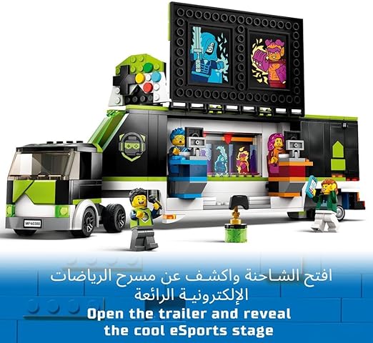 LEGO 60388 City Gaming Tournament Truck Toy, Esports Vehicle Set for Video Game Fans, Gamer Gifts for Boys and Girls Aged 7 Plus Years Old with Minifigures