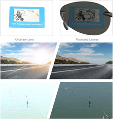 Polarized Sunglasses for Men Women Rimless Frame Driving Glasses UV400 Protection Mirror Lens Shades Sport Eyewear Eyeglasses