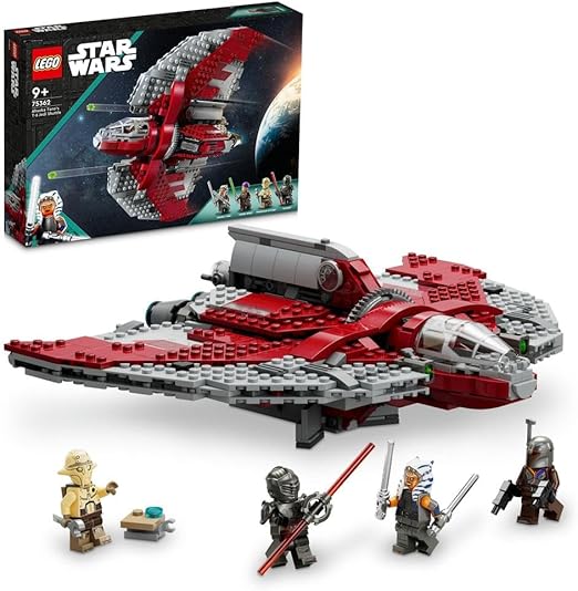 LEGO 75362 Star Wars Ahsoka Tano's T-6 Jedi Shuttle Set, Buildable Toy Starship with 4 Minifigures incl. Sabine Wren and Marrok with Lightsabers, Ahsoka Series Gift