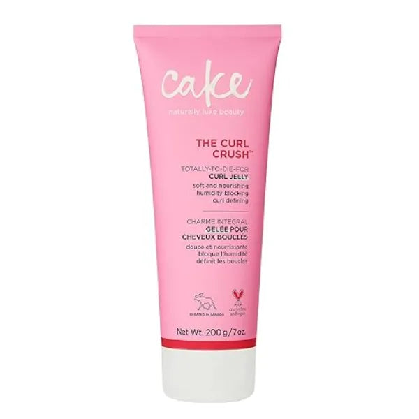 Cake Beauty Curl Jelly, The Curl Crush Moisturizes & Nourishes Curls Lightweight for Soft Hold & Shiny Finish Humidity Blocking For Frizz Control For Curly Hair 7 oz / 200g