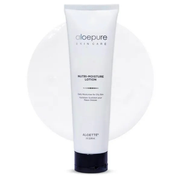 Aloette Facial Moisturizer for Oily & Irritable Skin, Nutri Moisture Lotion - Lightweight Daily Moisturizer for Uneven Skin Tone, Breakouts & Acne - Moisturizing, Hydrating & Soothing Face Cream, 3 Fl Oz