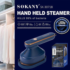 SOKANY SK-3071B 1200W Vertical Steam Travel Iron, 125ml Tank, Lightweight Mini Steam Iron, Perfect for Travel, Quilting & Sewing(SK-3071B)