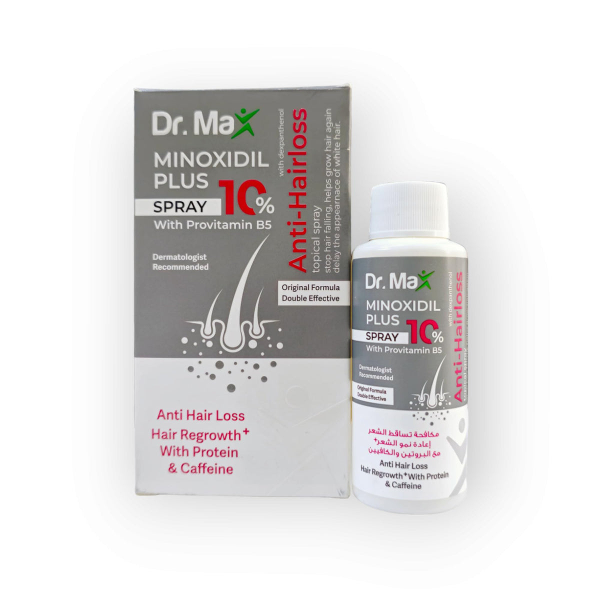 Minoxidil Plus 10% Hair Serum,Shampoo, Spay With Provitamin B5 (Dexpanthenol) Anti Hair Loss, Hair Regrowth With Protein & Caffeine Complete Combo pack Available