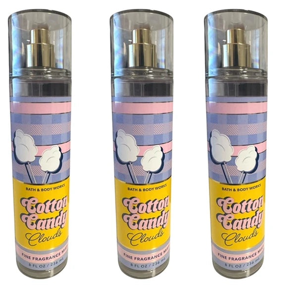 Bath & Body Works Cotton Candy Clouds Fine Fragrance Mist - Pack of 3