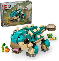 LEGO Jurassic World Baby Bumpy: Ankylosaurus Dinosaur Toy for Camp Cretaceous Fans and 7 Plus Year Old Kids, Creative Adventure Set for Independent Play, Gift for Boys and Girls 76962