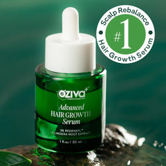 OZiva+ Advanced Hair Growth Serum with 3% Redensyl & 1% Lindera Root Extract | Balances Scalp Microbiome | Scientist Formulated with Pure Plant Actives | No side effects | 30ml (Pack 2)