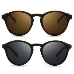 SUNGAIT Women's Classic Vintage Round Polarized Sunglasses Retro Style UV400 SGT166