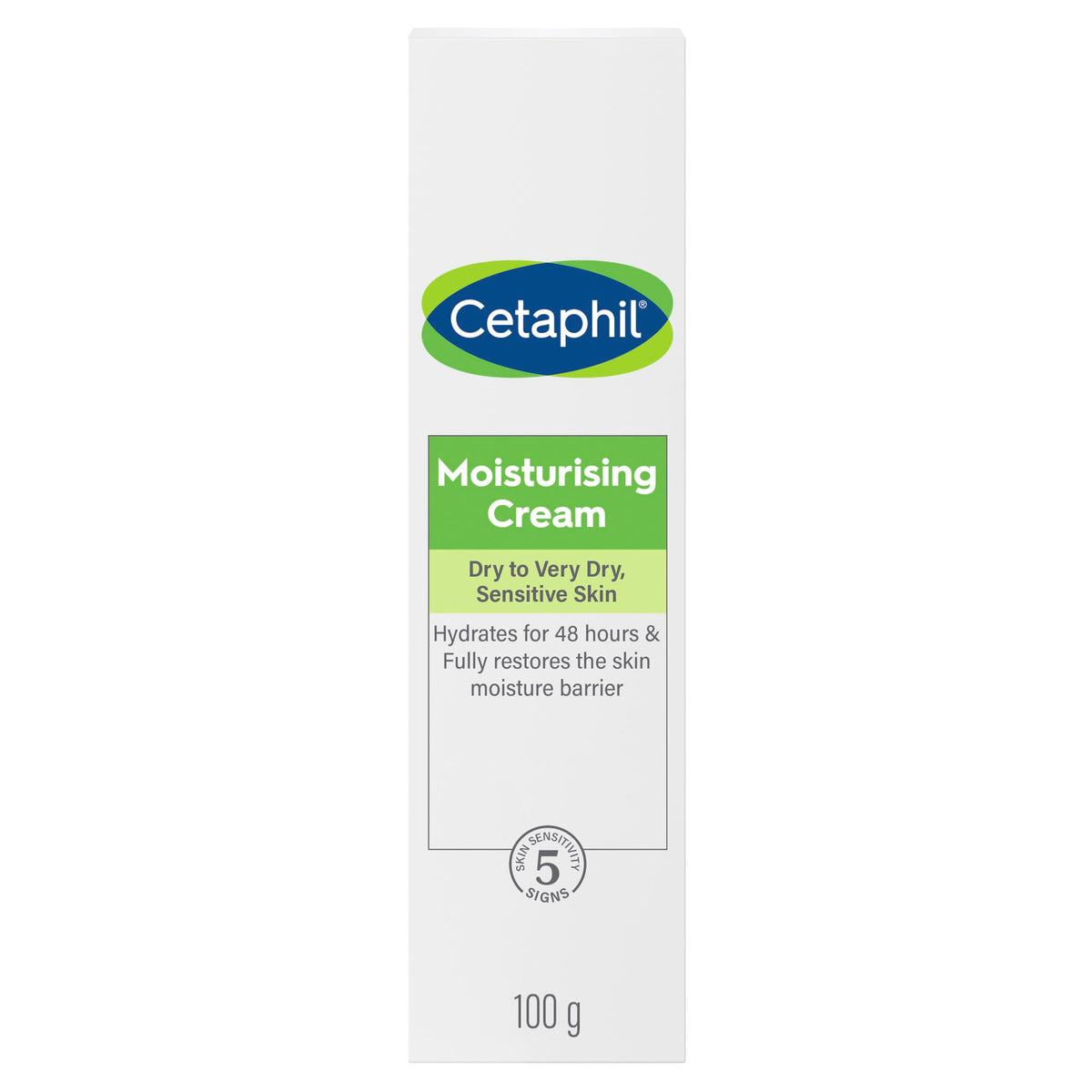 Cetaphil Moisturizing Cream, Face & Body Moisturizer for Men & Women, Dry to Very Dry Sensitive Skin, Unscented - 100g