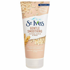 ST. Ives ST Nourished & Smooth Oatmeal Scrub + Mask 170g-Walnut Shell Powder Gently Buffs Away Dull Skin When Used as a face Scrub