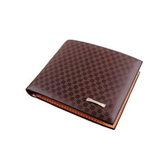 Mens PU Leather Wallet Clutch Bifold Money Clip Billhold - Light Coffee