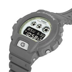 G-Shock Casio DW6900HD-8DR 6900 Series Luminescent Hidden Glow Digital Resin Strap Men's Watch, Grey/White