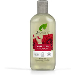 Dr. Organic Rose Otto Shampoo, Restoring, Mens, Womens, Natural, Vegan, Cruelty-Free, Paraben & SLS-Free, Recyclable & Recycled Ocean Bound Plastic, Certified Organic, 265ml