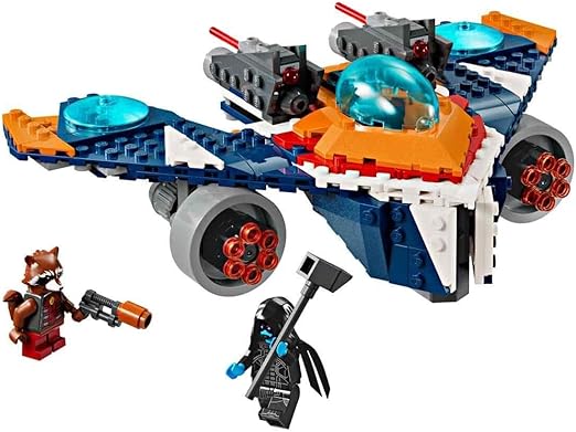 LEGO Marvel Rocket’s Warbird vs. Ronan, Buildable Super Hero Spaceship Toy for Kids with Rocket Raccoon minifigure, Guardians of the Galaxy Gift for Boys and Girls Aged 8 and Over 76278