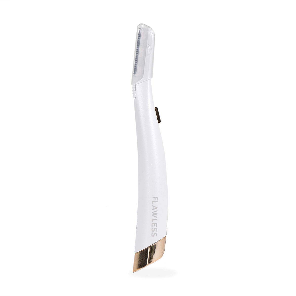 FINISHING TOUCH Flawless Dermaplane Glo Lighted Facial Exfoliator - Non-Vibrating And Includes 6 Replacement Heads, White/Rose Gold