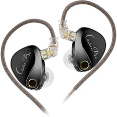 CCA KZ Castor Pro Tunable in Ear Monitor, HiFi Improved Bass in Ear Headphone, Dual-Dynamic Driver Gaming Earbuds, IEM Earphones with 2PIN-C Detachable Cable - Black with Mic