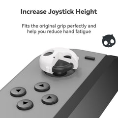 GeekShare Cute Silicone Joycon Thumb Grip Caps, Joystick Cover Compatible with Nintendo Switch/OLED/Switch Lite,4PCS - Skull (White)