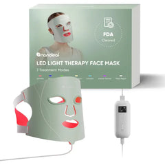 Nanoleaf FDA-Cleared LED Light Therapy Face Mask with 7 Treatment Modes - Professional Red & Blue Light with NIR Facial Device for Anti-Aging - 432 LEDs, Rechargeable