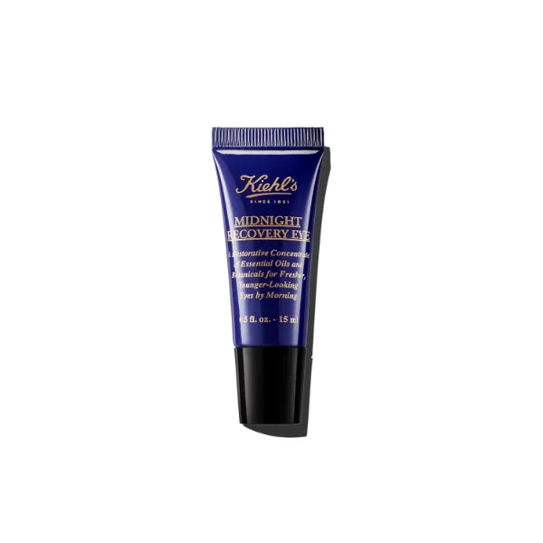 Kiehl's Midnight Recovery Eye Cream for Dark Circles & Eye Puffiness, Nightime Eye Treatment, Smooths Undereye, with Butcher's Broom Extract, Lavender Essential Oil & Evening Primrose Oil - 0.5 fl oz