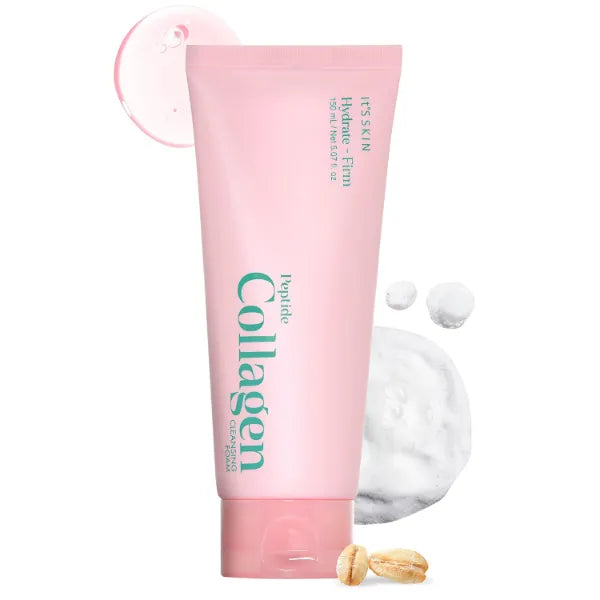 It'S SKIN Peptide Collagen Cleansing Foam 5.07 fl oz | Hydrating Facial Cleanser & Collagen Boost | Gentle Face Cleanser for Sensitive Skin | Korean Face Wash & Gentle Facial Cleanser for Women