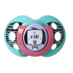 Tommee Tippee Fun Style Soothers for Newborns, Symmetrical Orthodontic Design, BPA-Free Silicone Baglet, Includes Steriliser Box, 18-36m, Pack of 2 Dummies, Colours and Designs Vary